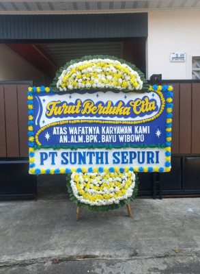 Papan Bunga Duka di Indra Jaya